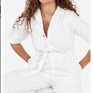 Express X Karla White Jumpsuit Boiler Suit Large
